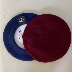 🎶”SHE WORE A RASPBERRY BERET” and a navy one too! 100% Wool, Made in France!!
